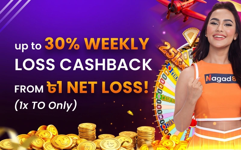 Receive a cashback on your losses through the Nagad88.