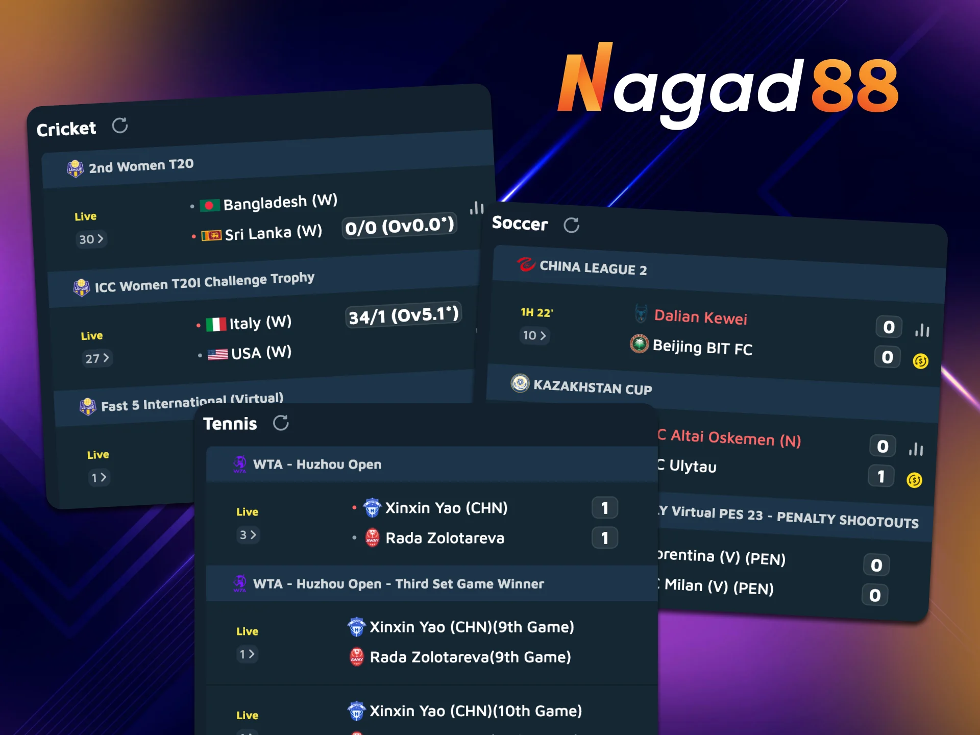 Place your bets on your favorite sports at Nagad88.
